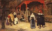 James Tissot Meeting of Faust and Marguerite oil painting picture wholesale